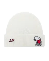 SUN68 Berretto Donna C45220 CAP PEANTUS AI 25/26 lana con patch applicata 31 BIANCO PANNA