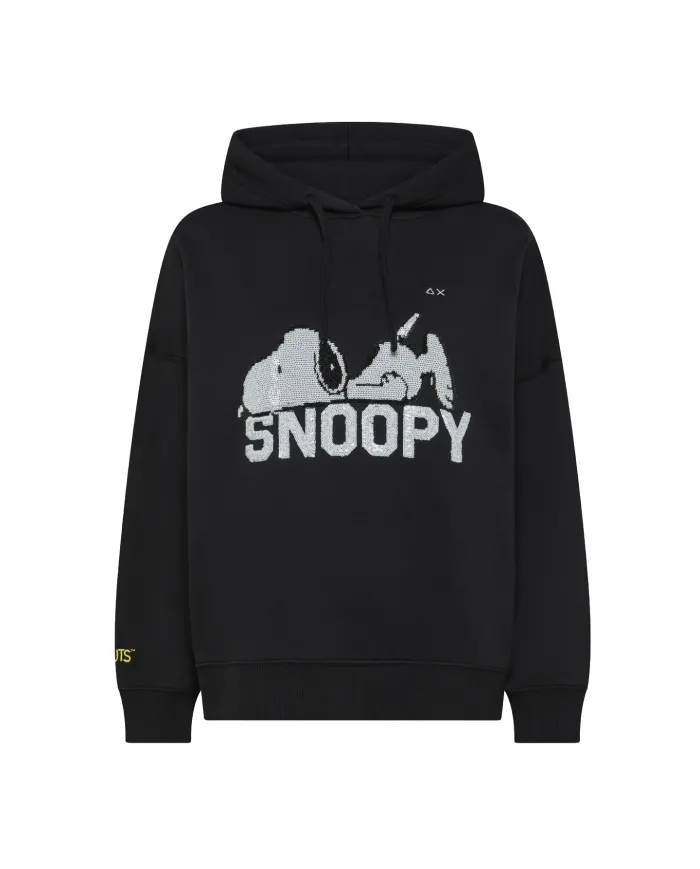SUN68 Felpa Donna F45221 HOODIE PEANTUS AI 25/26 cotone con cappuccio 11 NERO SUN68 Felpa Donna F45221 HOODIE PEANTUS AI 25/26 cotone con cappuccio 11 NERO