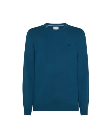 SUN68 Maglia Uomo K45101 SWEATER BASIC L/S AI 25/26 lana con logo ricamato 80 AVIO SCURO SUN68 Maglia Uomo K45101 SWEATER BASIC L/S AI 25/26 lana con logo ricamato 80 AVIO SCURO