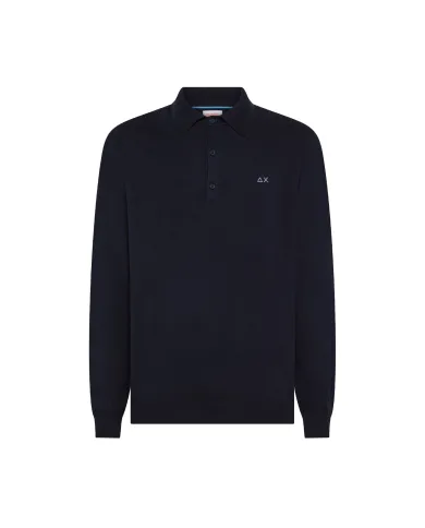 SUN68 Maglia Uomo K45105 POLO SWEATER BASIC AI 25/26 lana con colletto 07 NAVY BLUE SUN68 Maglia Uomo K45105 POLO SWEATER BASIC AI 25/26 lana con colletto 07 NAVY BLUE
