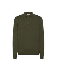 SUN68 Maglia Uomo K45105 POLO SWEATER BASIC AI 25/26 lana con colletto 74 MILITARE scuro SUN68 Maglia Uomo K45105 POLO SWEATER BASIC AI 25/26 lana con colletto 74 MILITARE scuro