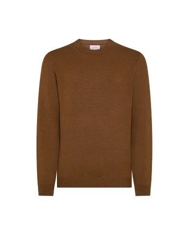 SUN68 Maglia Uomo K45110 SWEATER WARM AI 25/26 lana regular con ricamo logato 93 VOLPE SUN68 Maglia Uomo K45110 SWEATER WARM AI 25/26 lana regular con ricamo logato 93 VOLPE