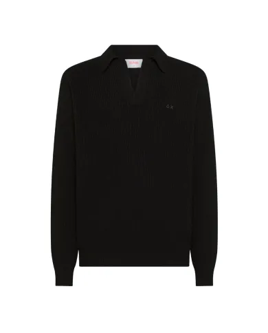SUN68 Maglia Uomo K45134 POLO SWEATER ENGLI AI 25/26 lana stile polo 11 NERO SUN68 Maglia Uomo K45134 POLO SWEATER ENGLI AI 25/26 lana stile polo 11 NERO