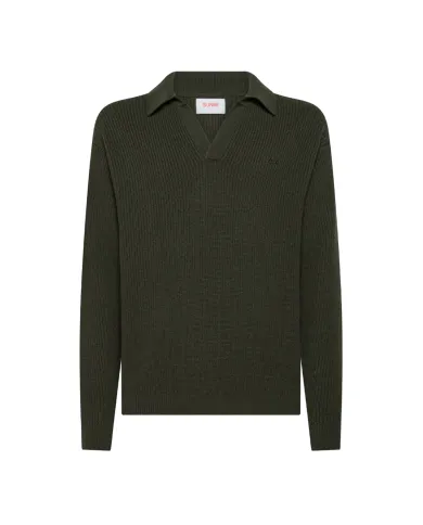 SUN68 Maglia Uomo K45134 POLO SWEATER ENGLI AI 25/26 lana stile polo 74 MILITARE scuro SUN68 Maglia Uomo K45134 POLO SWEATER ENGLI AI 25/26 lana stile polo 74 MILITARE scuro