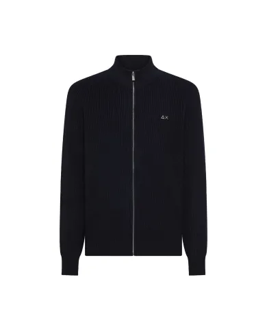 SUN68 Cardigan Uomo K45135 TRACK ZIP SWEATER AI 25/26 lana con chiusura a zip 07 NAVY BLUE SUN68 Cardigan Uomo K45135 TRACK ZIP SWEATER AI 25/26 lana con chiusura a zip 07 NAVY BLUE