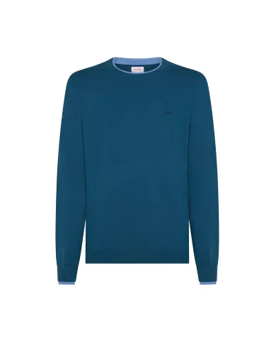 SUN68 Maglia Uomo K45141 ROUND SWEATER DOUB AI 25/26 lana con dettagli stripes 80 AVIO SCURO SUN68 Maglia Uomo K45141 ROUND SWEATER DOUB AI 25/26 lana con dettagli stripes 80 AVIO SCURO