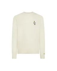 SUN68 Maglia Uomo K45180 SWEATER PEANTUS AI 25/26 lana con patch applicata 31 BIANCO PANNA