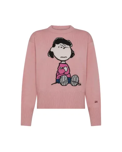 SUN68 Maglia Donna K45281 SWEAT OVER PEANTUS AI 25/26 lana con ricamo lavorato 57 ROSA SCURO SUN68 Maglia Donna K45281 SWEAT OVER PEANTUS AI 25/26 lana con ricamo lavorato 57 ROSA SCURO
