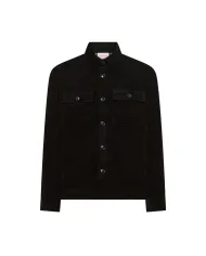 SUN68 Overshirt Uomo S45111 OVERSHIRT CORDUROY AI 25/26 cotone lavorato a costine 11 NERO