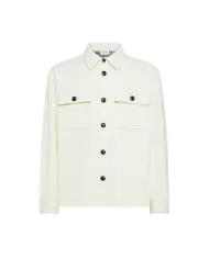 SUN68 Overshirt Uomo S45111 OVERSHIRT CORDUROY AI 25/26 cotone lavorato a costine 31 BIANCO PANNA