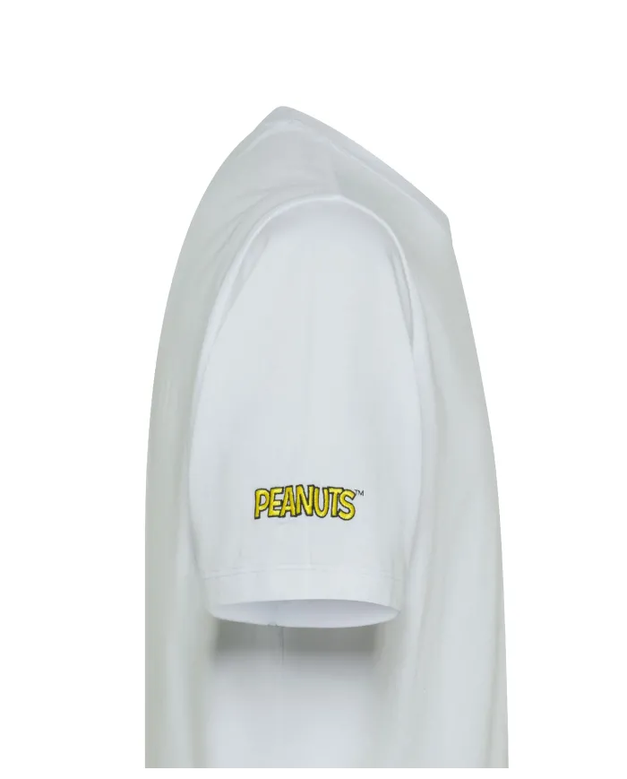 SUN68 T-shirt Uomo T45130 T-SHIRT PEANTUS AI 25/26 cotone con patch peantus applicata 01 BIANCO SUN68 T-shirt Uomo T45130 T-SHIRT PEANTUS AI 25/26 cotone con patch peantus applicata 01 BIANCO
