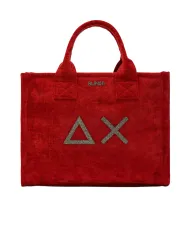 SUN68 Borsa Donna X45203 CALI AI 25/26 stile shopping con patch logata 10 ROSSO