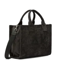 SUN68 Borsa Donna X45203 CALI AI 25/26 stile shopping con patch logata 11 NERO