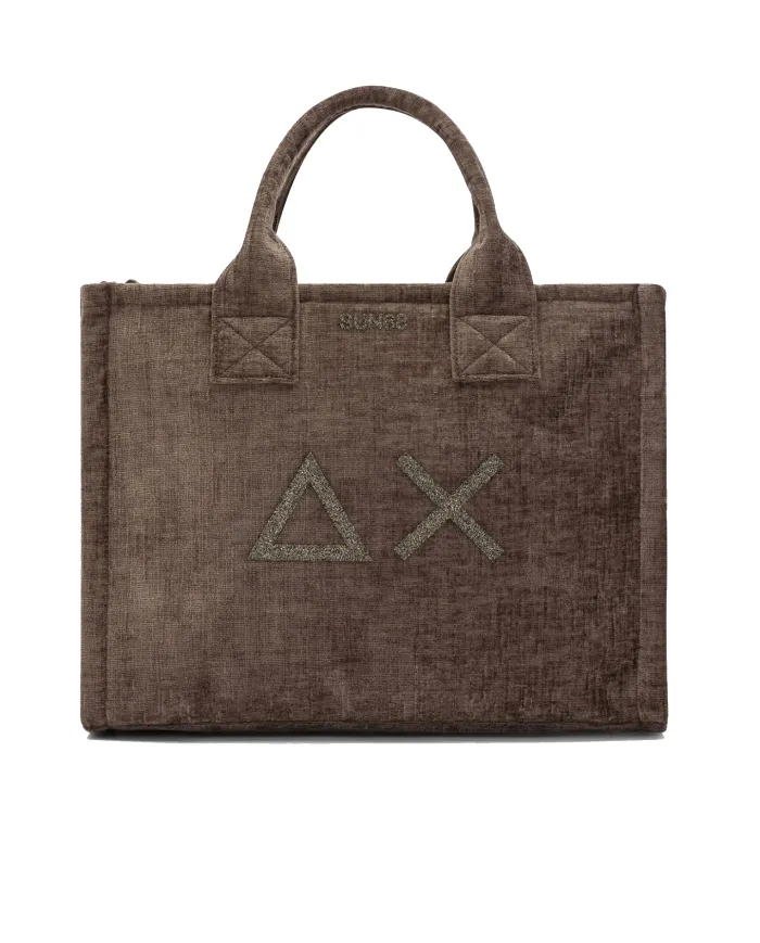 SUN68 Borsa Donna X45203 CALI AI 25/26 stile shopping con patch logata 52 FANGO SUN68 Borsa Donna X45203 CALI AI 25/26 stile shopping con patch logata 52 FANGO