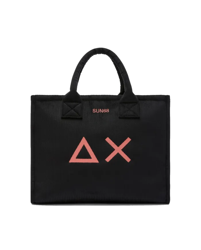 SUN68 Borsa Donna X45209 CALI AI 25/26 stile shopping con motivo a costine 11 NERO SUN68 Borsa Donna X45209 CALI AI 25/26 stile shopping con motivo a costine 11 NERO