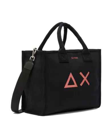 SUN68 Borsa Donna X45209 CALI AI 25/26 stile shopping con motivo a costine 11 NERO SUN68 Borsa Donna X45209 CALI AI 25/26 stile shopping con motivo a costine 11 NERO