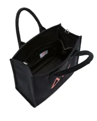 SUN68 Borsa Donna X45209 CALI AI 25/26 stile shopping con motivo a costine 11 NERO