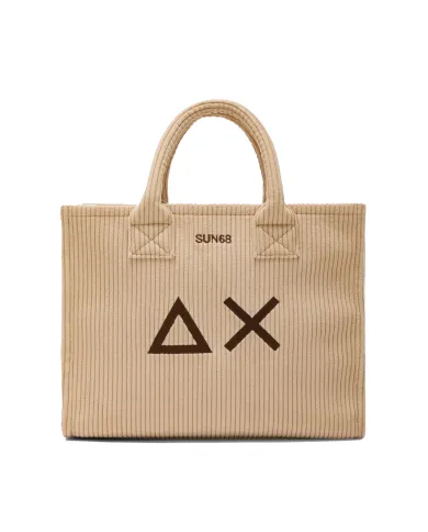 SUN68 Borsa Donna X45209 CALI AI 25/26 stile shopping con motivo a costine 16 BEIGE SUN68 Borsa Donna X45209 CALI AI 25/26 stile shopping con motivo a costine 16 BEIGE