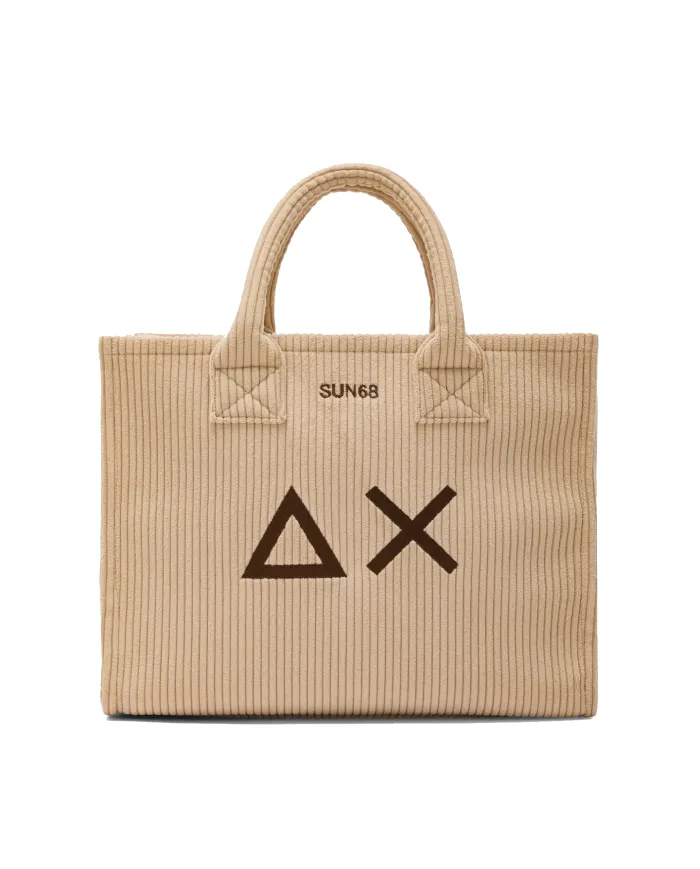 SUN68 Borsa Donna X45209 CALI AI 25/26 stile shopping con motivo a costine 16 BEIGE SUN68 Borsa Donna X45209 CALI AI 25/26 stile shopping con motivo a costine 16 BEIGE