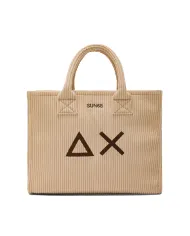 SUN68 Borsa Donna X45209 CALI AI 25/26 stile shopping con motivo a costine 16 BEIGE