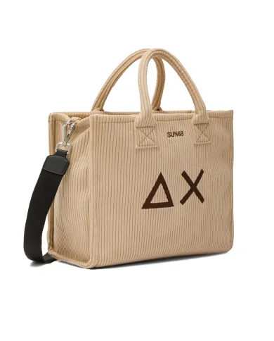 SUN68 Borsa Donna X45209 CALI AI 25/26 stile shopping con motivo a costine 16 BEIGE SUN68 Borsa Donna X45209 CALI AI 25/26 stile shopping con motivo a costine 16 BEIGE