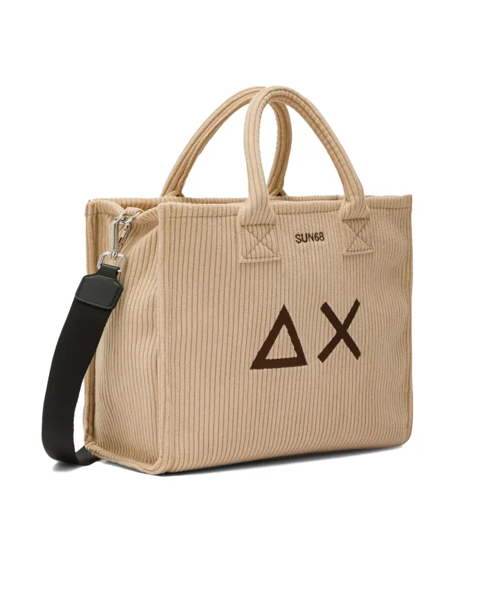SUN68 Borsa Donna X45209 CALI AI 25/26 stile shopping con motivo a costine 16 BEIGE SUN68 Borsa Donna X45209 CALI AI 25/26 stile shopping con motivo a costine 16 BEIGE