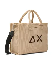 SUN68 Borsa Donna X45209 CALI AI 25/26 stile shopping con motivo a costine 16 BEIGE