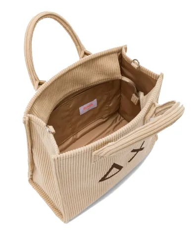 SUN68 Borsa Donna X45209 CALI AI 25/26 stile shopping con motivo a costine 16 BEIGE SUN68 Borsa Donna X45209 CALI AI 25/26 stile shopping con motivo a costine 16 BEIGE
