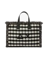 SUN68 Borsa Donna X45213 CALI AI 25/26 lana con motivo a quadri 11 NERO