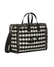 SUN68 Borsa Donna X45213 CALI AI 25/26 lana con motivo a quadri 11 NERO