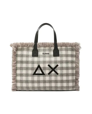 SUN68 Borsa Donna X45213 CALI AI 25/26 lana con motivo a quadri 34 GRIGIO MEDIO SUN68 Borsa Donna X45213 CALI AI 25/26 lana con motivo a quadri 34 GRIGIO MEDIO