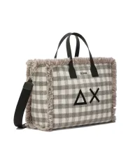 SUN68 Borsa Donna X45213 CALI AI 25/26 lana con motivo a quadri 34 GRIGIO MEDIO