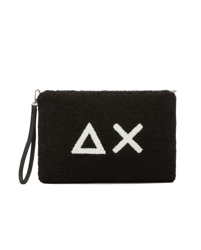SUN68 Pochette Donna X45223 AI 25/26 classico con tessuto effetto teddy 11 NERO