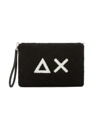 SUN68 Pochette Donna X45223 AI 25/26 classico con tessuto effetto teddy 11 NERO