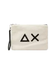 SUN68 Pochette Donna X45223 AI 25/26 classico con tessuto effetto teddy 31 BIANCO PANNA