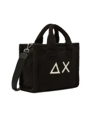 SUN68 Borsa Donna X45224 CALI AI 25/26 stile shopping con motivo teddy 11 NERO
