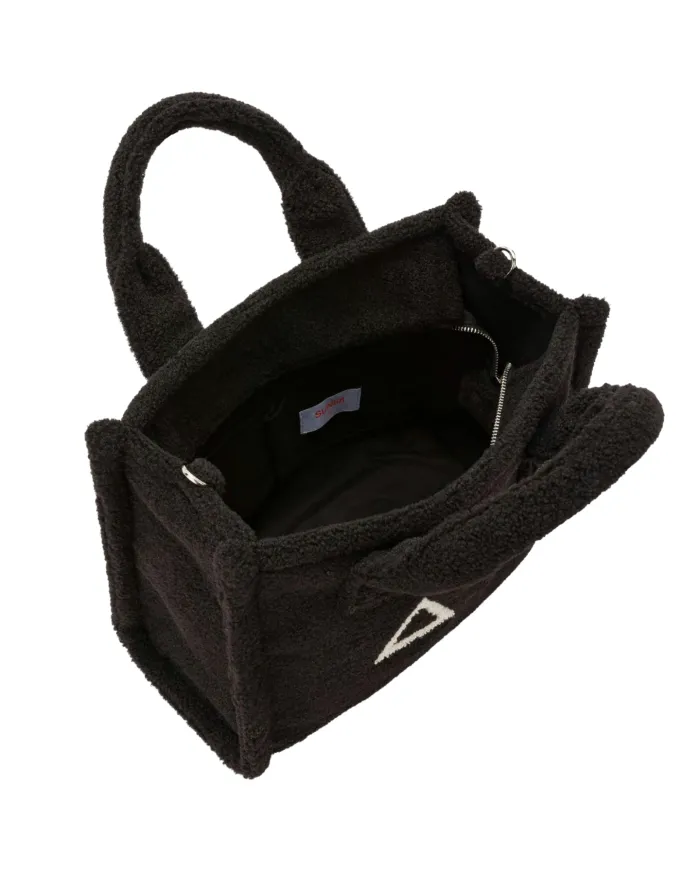 SUN68 Borsa Donna X45224 CALI AI 25/26 stile shopping con motivo teddy 11 NERO