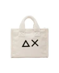 SUN68 Borsa Donna X45224 CALI AI 25/26 stile shopping con motivo teddy 31 BIANCO PANNA
