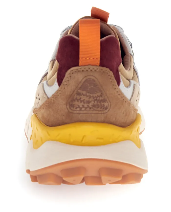 FLOWER MOUNTAIN Sneakers Uomo 2017816 01 YAMANO3 AI 25/26 pelle con dettagli in tessuto 3B30 d.petrol/l.grey-mud