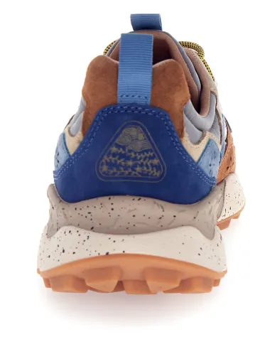 FLOWER MOUNTAIN Sneakers Uomo 2017816 01 YAMANO3 AI 25/26 pelle con dettagli in tessuto 3D67 brw deep/petr l.blue FLOWER MOUNTAIN Sneakers Uomo 2017816 01 YAMANO3 AI 25/26 pelle con dettagli in tessuto 3D67 brw deep/petr l.blue