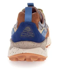 FLOWER MOUNTAIN Sneakers Uomo 2017816 01 YAMANO3 AI 25/26 pelle con dettagli in tessuto 3D67 brw deep/petr l.blue