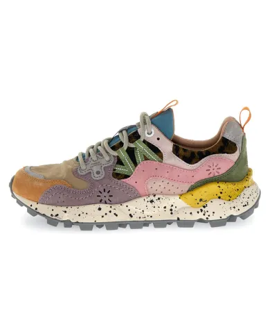 FLOWER MOUNTAIN Sneakers Donna 2017817 55 YAMANO3 AI 25/26 pelle con dettagli scamosciati 2F71 mustard/grey/cipria FLOWER MOUNTAIN Sneakers Donna 2017817 55 YAMANO3 AI 25/26 pelle con dettagli scamosciati 2F71 mustard/grey/cipria