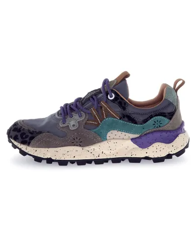FLOWER MOUNTAIN Sneakers Donna 2017818 30 YAMANO3 AI 25/26 pelle con dettaglio animalier applicata 1B74 d.grey/antra/bottle FLOWER MOUNTAIN Sneakers Donna 2017818 30 YAMANO3 AI 25/26 pelle con dettaglio animalier applicata 1B74 d.grey/antra/bottle