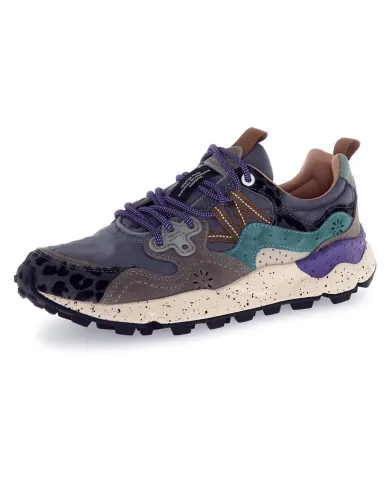FLOWER MOUNTAIN Sneakers Donna 2017818 30 YAMANO3 AI 25/26 pelle con dettaglio animalier applicata 1B74 d.grey/antra/bottle FLOWER MOUNTAIN Sneakers Donna 2017818 30 YAMANO3 AI 25/26 pelle con dettaglio animalier applicata 1B74 d.grey/antra/bottle