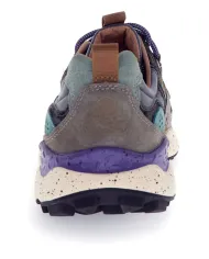 FLOWER MOUNTAIN Sneakers Donna 2017818 30 YAMANO3 AI 25/26 pelle con dettaglio animalier applicata 1B74 d.grey/antra/bottle