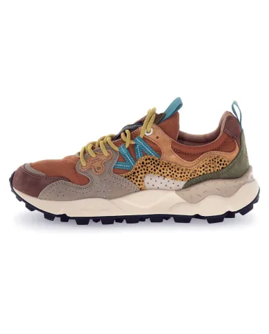 FLOWER MOUNTAIN Sneakers Donna 2017818 30 YAMANO3 AI 25/26 pelle con dettaglio animalier applicata 2B58 d.grey/mud/warm/brown FLOWER MOUNTAIN Sneakers Donna 2017818 30 YAMANO3 AI 25/26 pelle con dettaglio animalier applicata 2B58 d.grey/mud/warm/brown