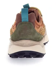 FLOWER MOUNTAIN Sneakers Donna 2017818 30 YAMANO3 AI 25/26 pelle con dettaglio animalier applicata 2B58 d.grey/mud/warm/brown