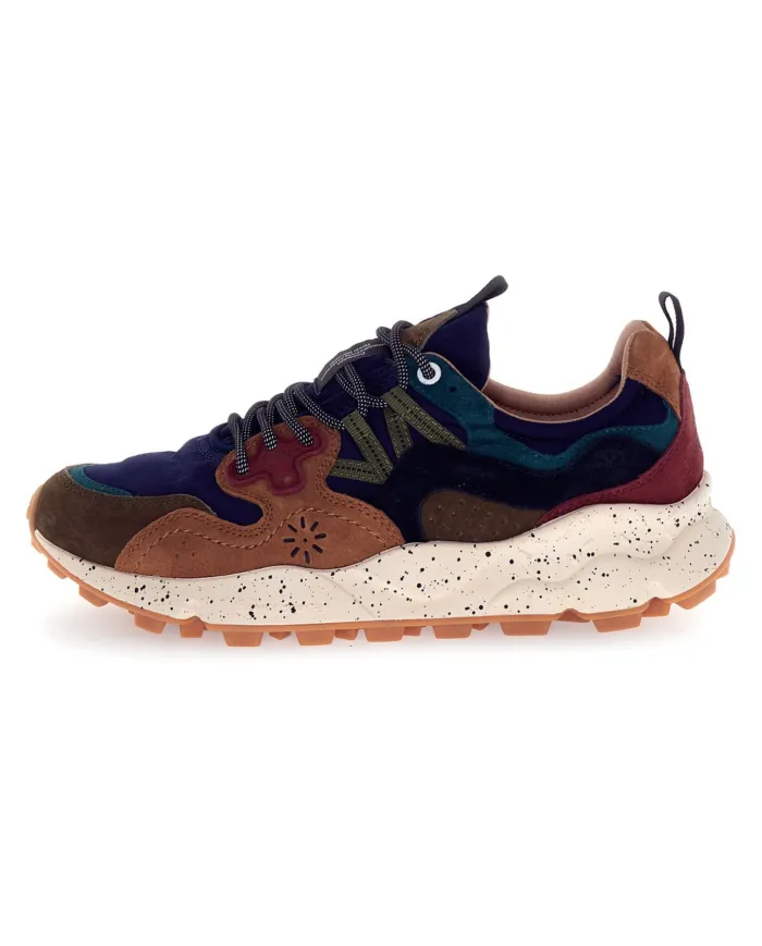 FLOWER MOUNTAIN Sneakers Uomo 2017818 YAMANO3 UNI AI 25/26 pelle con dettaglio scamosciato 2B32 d.mud lig/b.navy FLOWER MOUNTAIN Sneakers Uomo 2017818 YAMANO3 UNI AI 25/26 pelle con dettaglio scamosciato 2B32 d.mud lig/b.navy