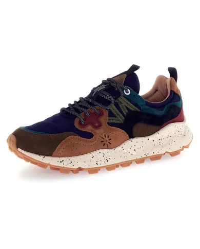 FLOWER MOUNTAIN Sneakers Uomo 2017818 YAMANO3 UNI AI 25/26 pelle con dettaglio scamosciato 2B32 d.mud lig/b.navy FLOWER MOUNTAIN Sneakers Uomo 2017818 YAMANO3 UNI AI 25/26 pelle con dettaglio scamosciato 2B32 d.mud lig/b.navy