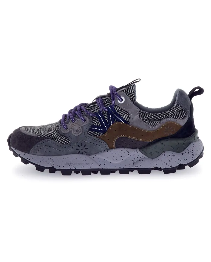 FLOWER MOUNTAIN Sneakers Uomo 2017818 YAMANO3 UNI AI 25/26 pelle con dettaglio scamosciato 1B05 antra.dark gr.black FLOWER MOUNTAIN Sneakers Uomo 2017818 YAMANO3 UNI AI 25/26 pelle con dettaglio scamosciato 1B05 antra.dark gr.black
